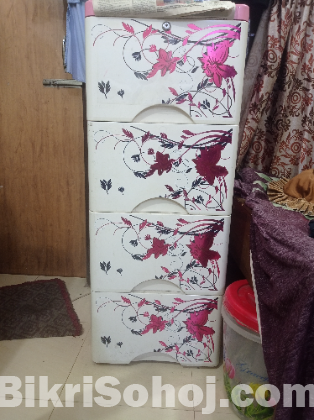 RFL plastic wardrobe 4 drawer